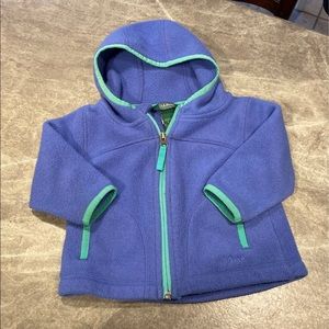 Llbean fleece zip up jacket 6-12 months